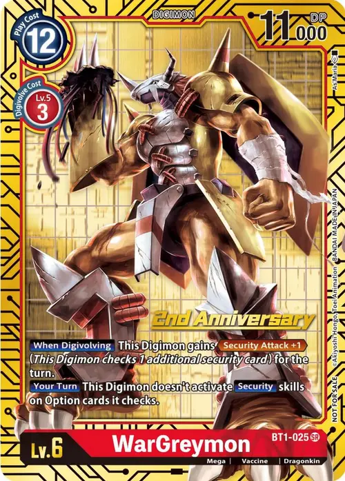 WarGreymon (2nd Anniversary Card Set) card art