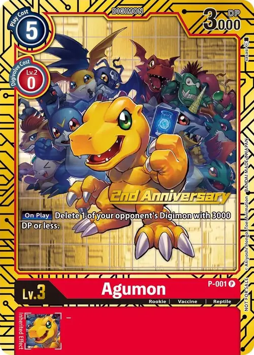 Agumon - P-001 (2nd Anniversary Card Set) card art