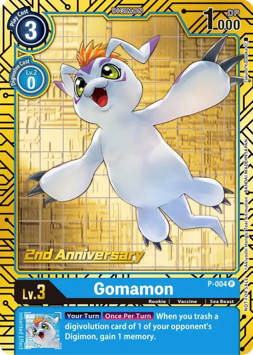 Gomamon - P-004 (2nd Anniversary Card Set) card art