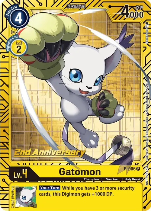 Gatomon - P-006 (2nd Anniversary Card Set) card art