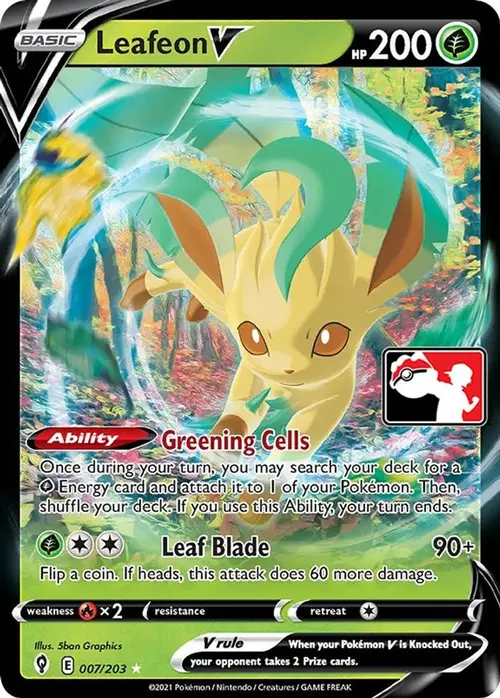 Leafeon V - 007/203 card art