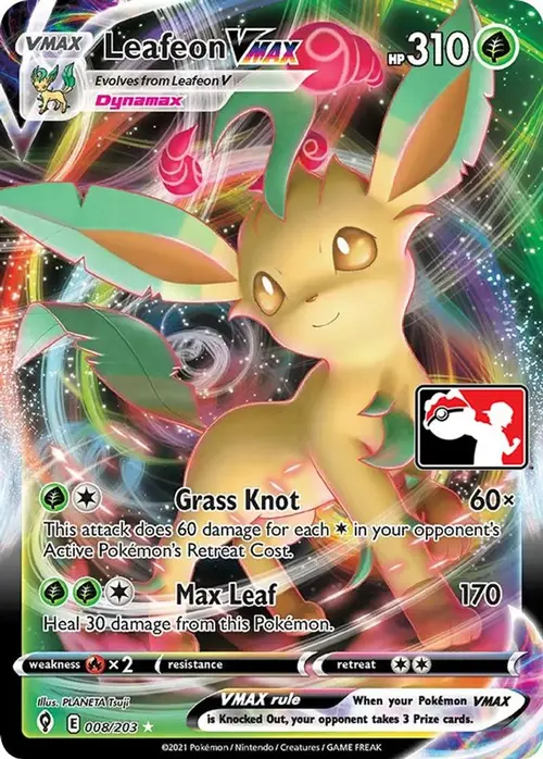 Leafeon VMAX - 008/203 card art