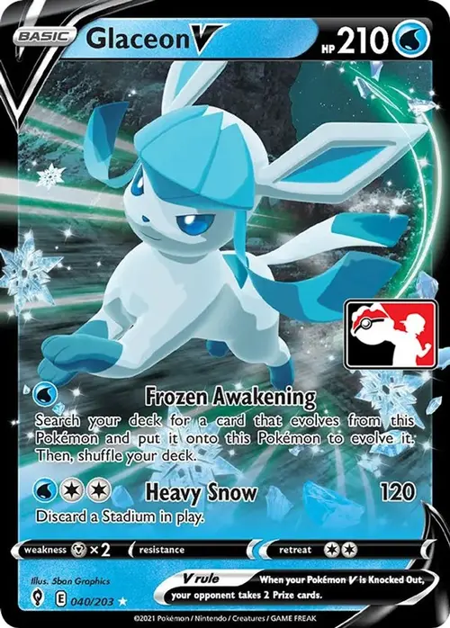 Glaceon V - 040/203 card art