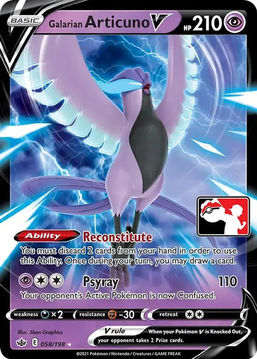 Galarian Articuno V - 058/198 card art