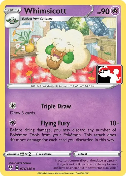 Whimsicott - 076/185 card art