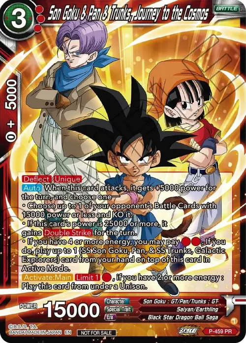 Son Goku & Pan & Trunks, Journey to the Cosmos (Z03 Dash Pack) card art