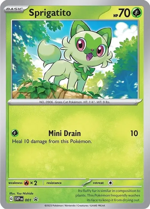 Sprigatito - 001 card art