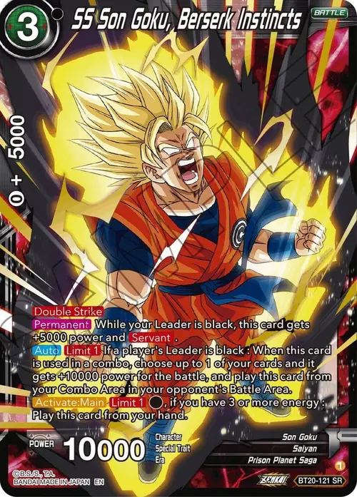SS Son Goku, Berserk Instincts card art