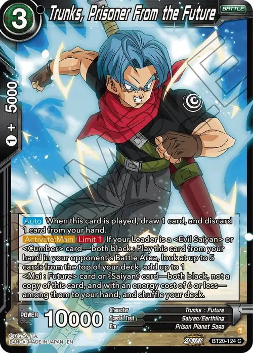 Trunks, Prisoner From the Future card art