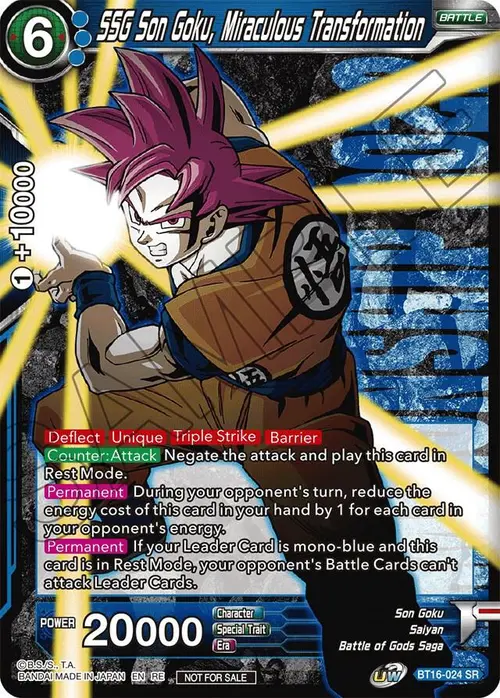 SSG Son Goku, Miraculous Transformation (Championship 2022 Celebration Pack) card art