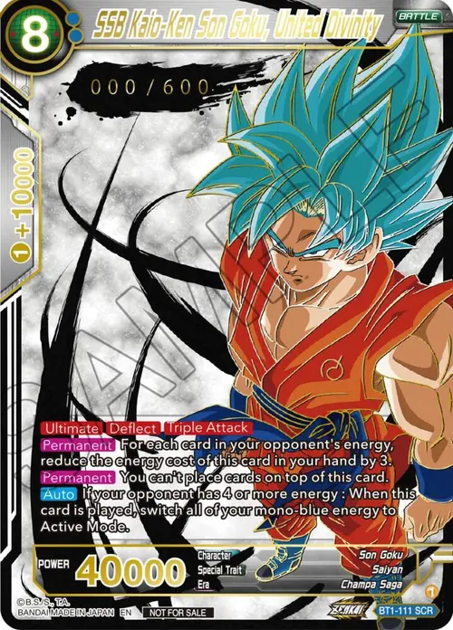 SSB Kaio-Ken Son Goku, United Divinity (Serial Numbered) card art