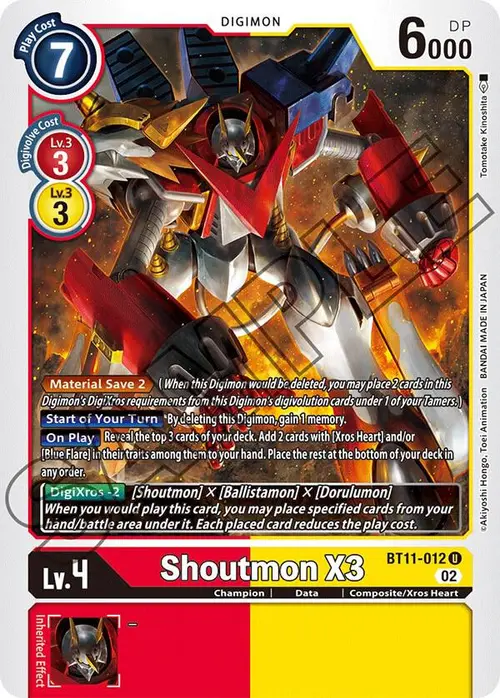 Shoutmon X3 card art