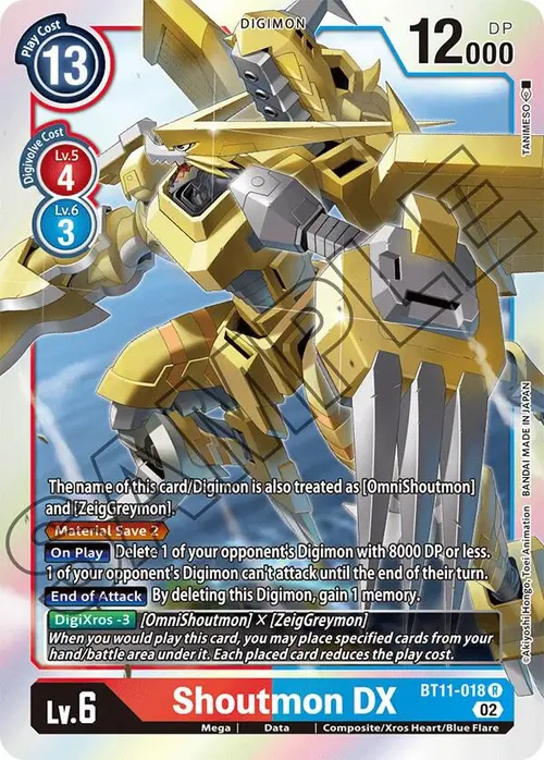 Shoutmon DX card art