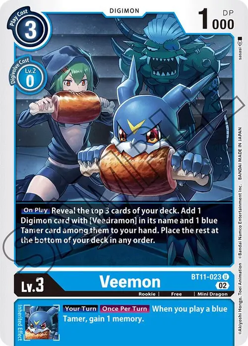 Veemon card art