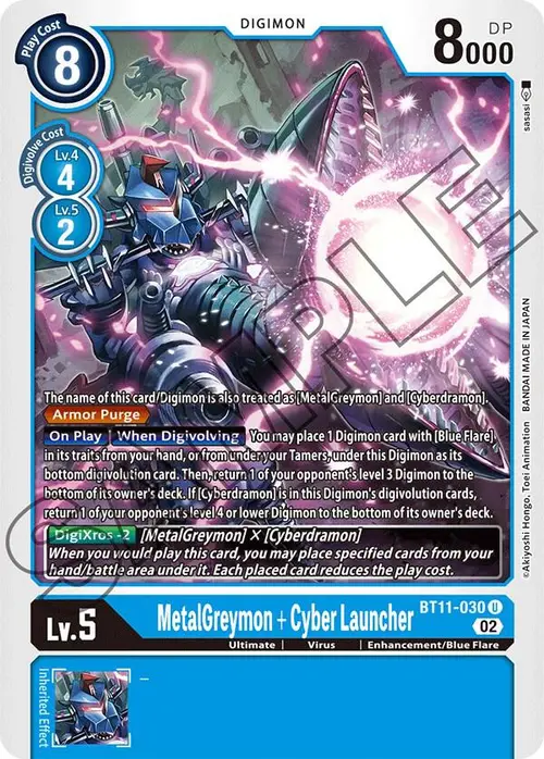 MetalGreymon + Cyber Launcher card art