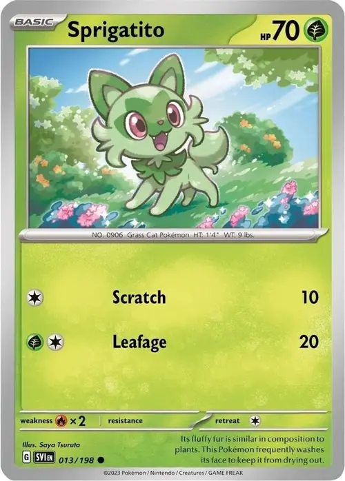 Sprigatito - 013/198 (Mirage Holo) card art