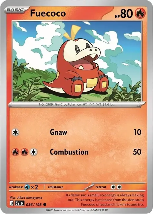 Fuecoco - 036/198 (Mirage Holo) card art