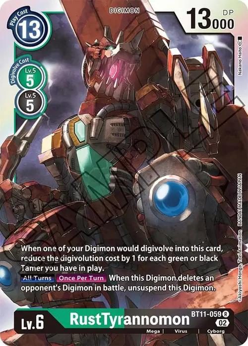 RustTyrannomon card art