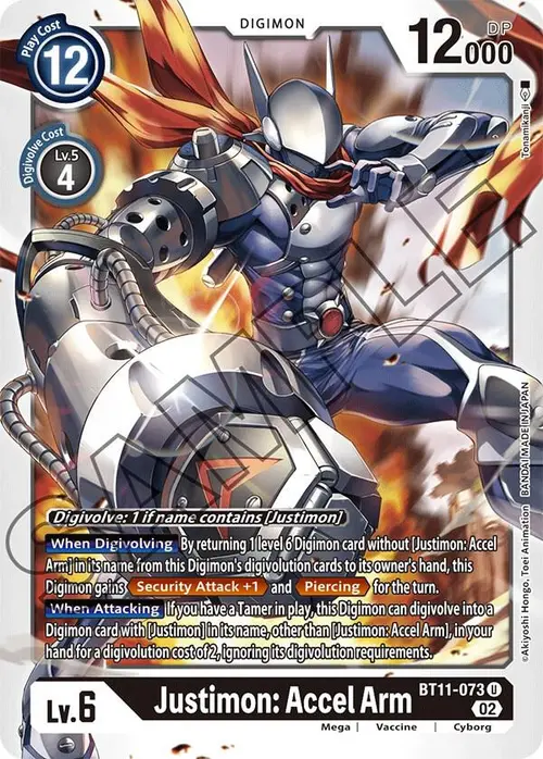 Justimon: Accel Arm card art
