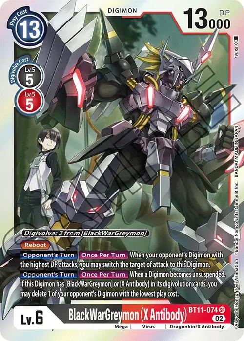 BlackWarGreymon (X Antibody) card art
