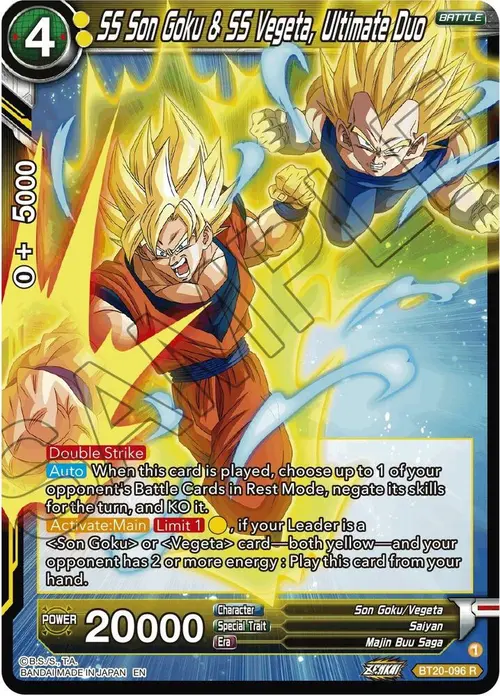 SS Son Goku & SS Vegeta, Ultimate Duo card art