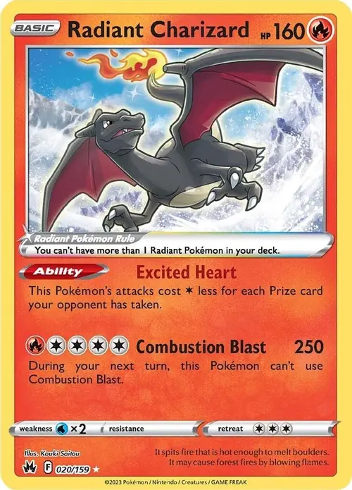 Radiant Charizard card art