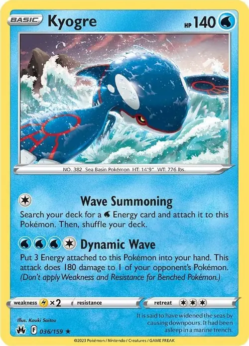 Kyogre card art