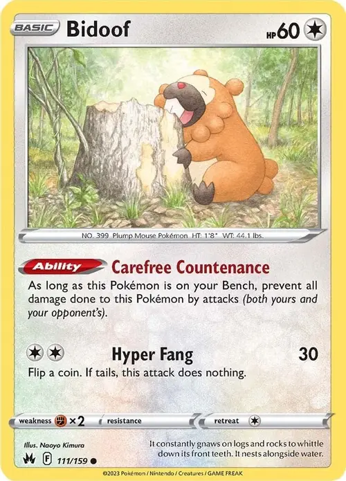 Bidoof card art