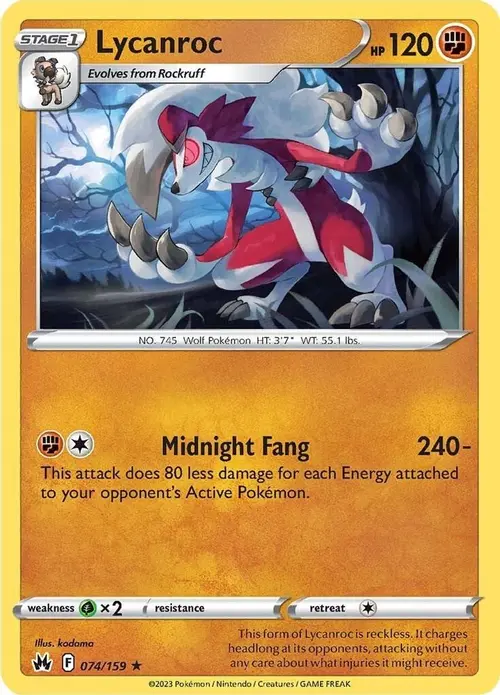 Lycanroc card art