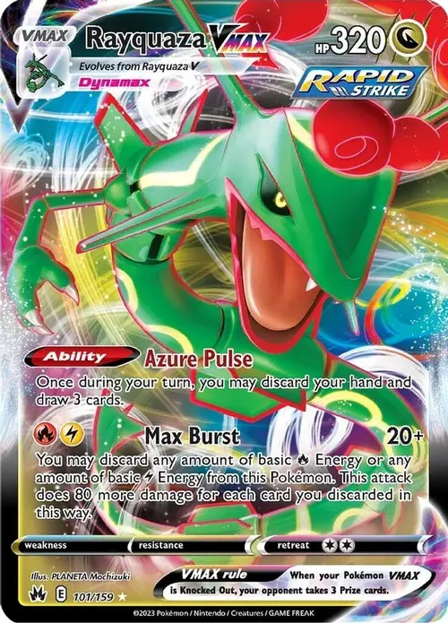Rayquaza VMAX (101) card art