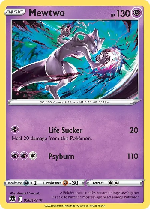 Mewtwo - 056/172 (Cosmos Holo) card art