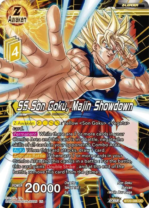 SS Son Goku, Majin Showdown card art