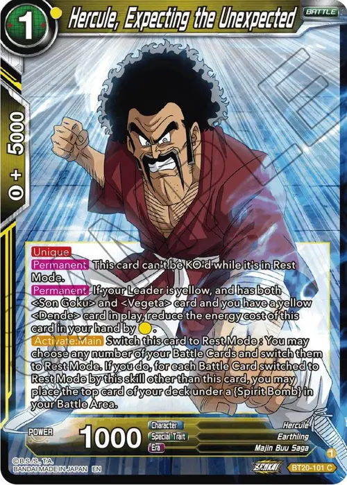 Hercule, Expecting the Unexpected card art