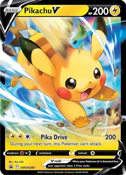 Pikachu V - SWSH285 card art