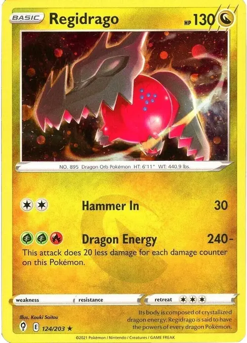 Regidrago - 124/203 (Cosmos Holo) card art