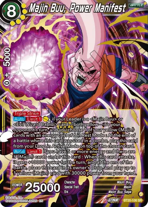 Majin Buu, Power Manifest card art