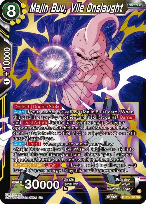 Majin Buu, Vile Onslaught card art