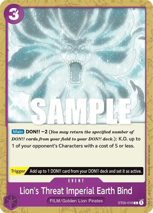 Lion's Threat Imperial Earth Bind card art