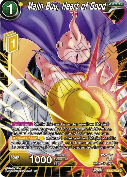 Majin Buu, Heart of Good card art