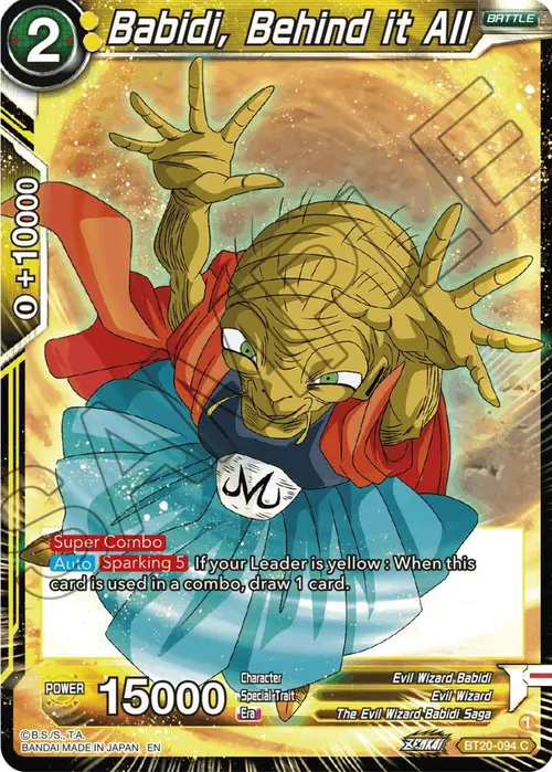 Babidi, Behind it All card art