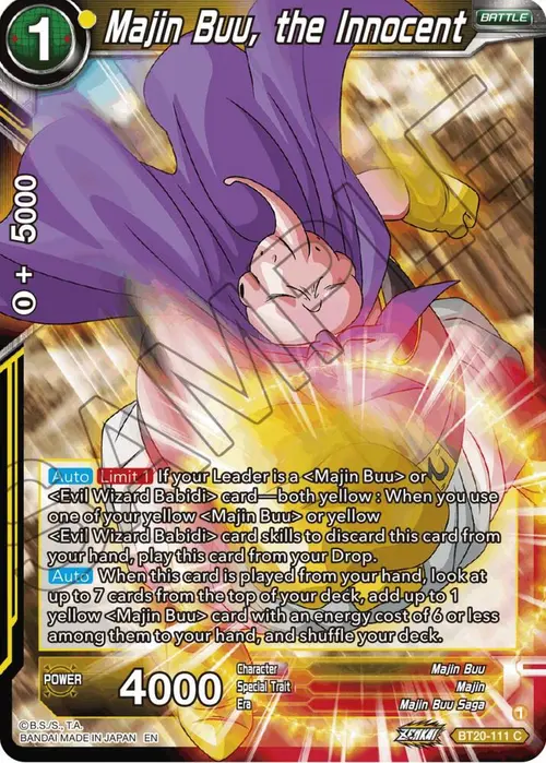 Majin Buu, the Innocent card art