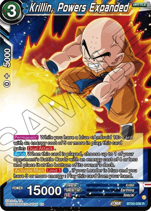 Krillin, Powers Expanded card art