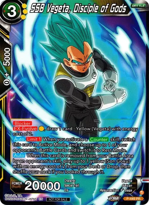SSB Vegeta, Disciple of Gods (Zenkai Series Tournament Pack Vol.2) card art