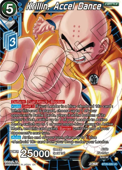 Krillin, Accel Dance card art