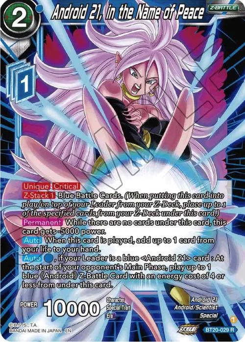 Android 21, in the Name of Peace card art