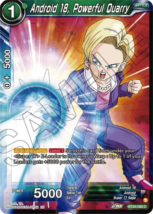 Android 18, Powerful Quarry card art