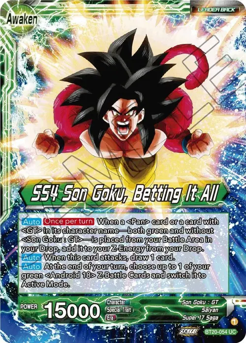Son Goku // SS4 Son Goku, Betting It All card art