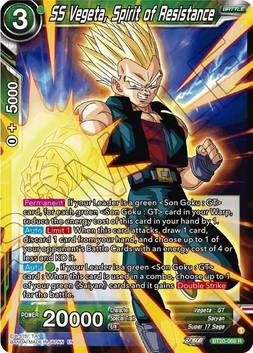 SS Vegeta, Spirit of Resistance card art