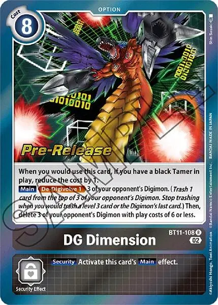DG Dimension card art