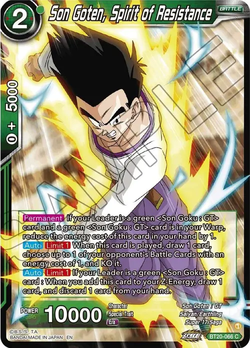 Son Goten, Spirit of Resistance card art